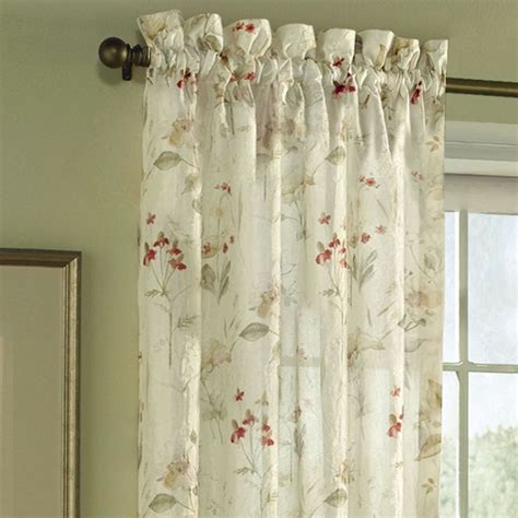 floral sheer curtains